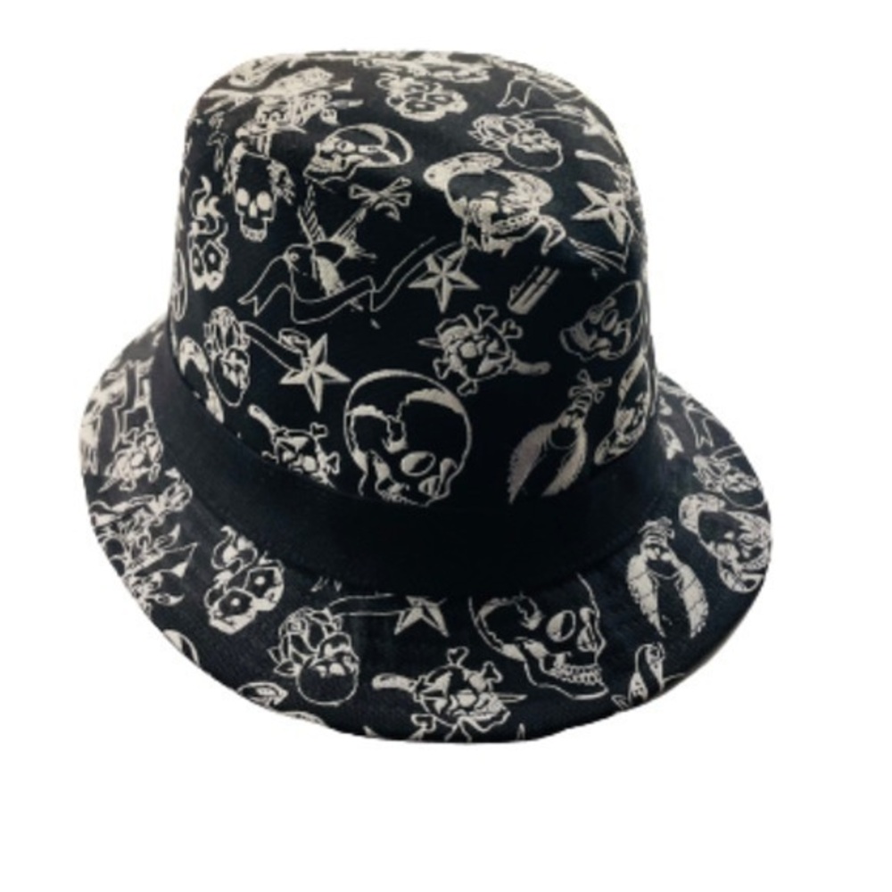 Skull Motif Fedora Size Large